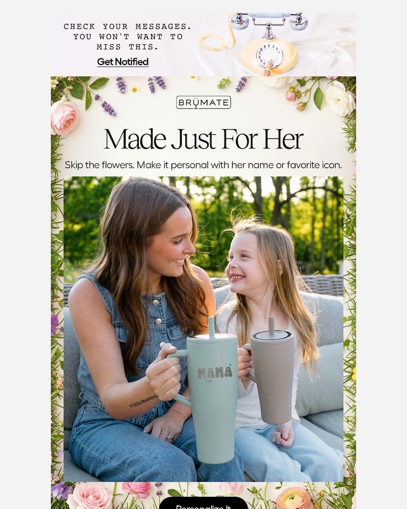 Screenshot of email sent to a BruMate Newsletter subscriber