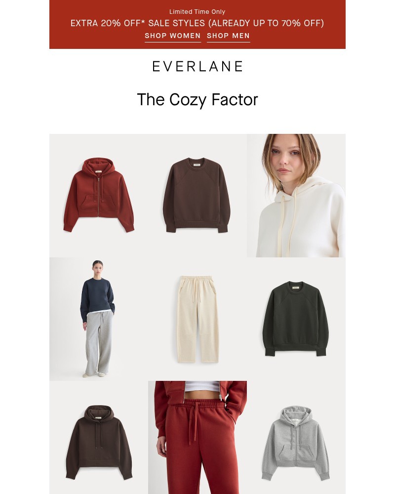 Screenshot of email sent to a Everlane Registered user