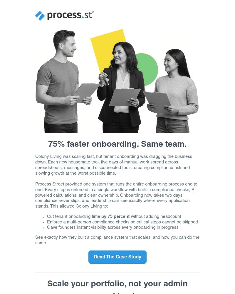 Screenshot of email sent to a Process Street Invited user