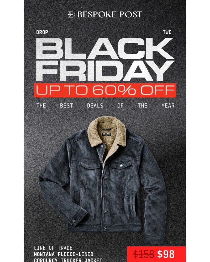 Screenshot of email sent to a Bespoke Post Newsletter subscriber