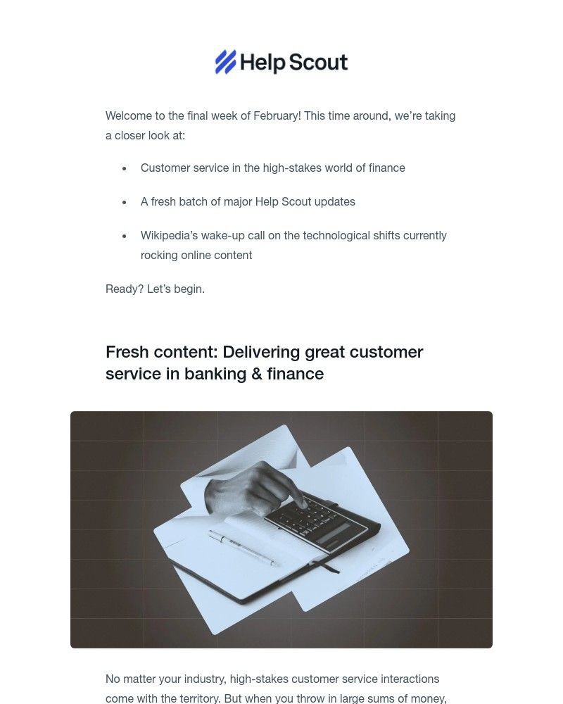 Screenshot of email sent to a Help Scout Trial user