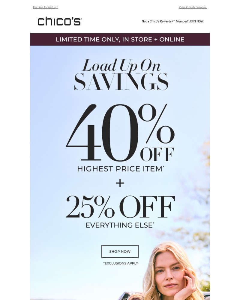 Screenshot of email with subject /media/emails/this-weekend-only-40-off-1-25-off-the-rest-9c91a8-cropped-30f097ac.jpg