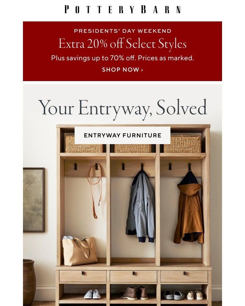 Screenshot of email with subject /media/emails/this-weekend-only-extra-20-off-clearance-your-entryways-missing-piece-bfd459-crop_5OzVcUU.jpg