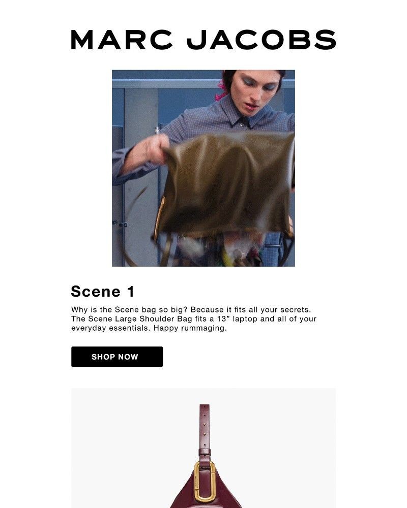 Screenshot of email sent to a Marc Jacobs Newsletter subscriber