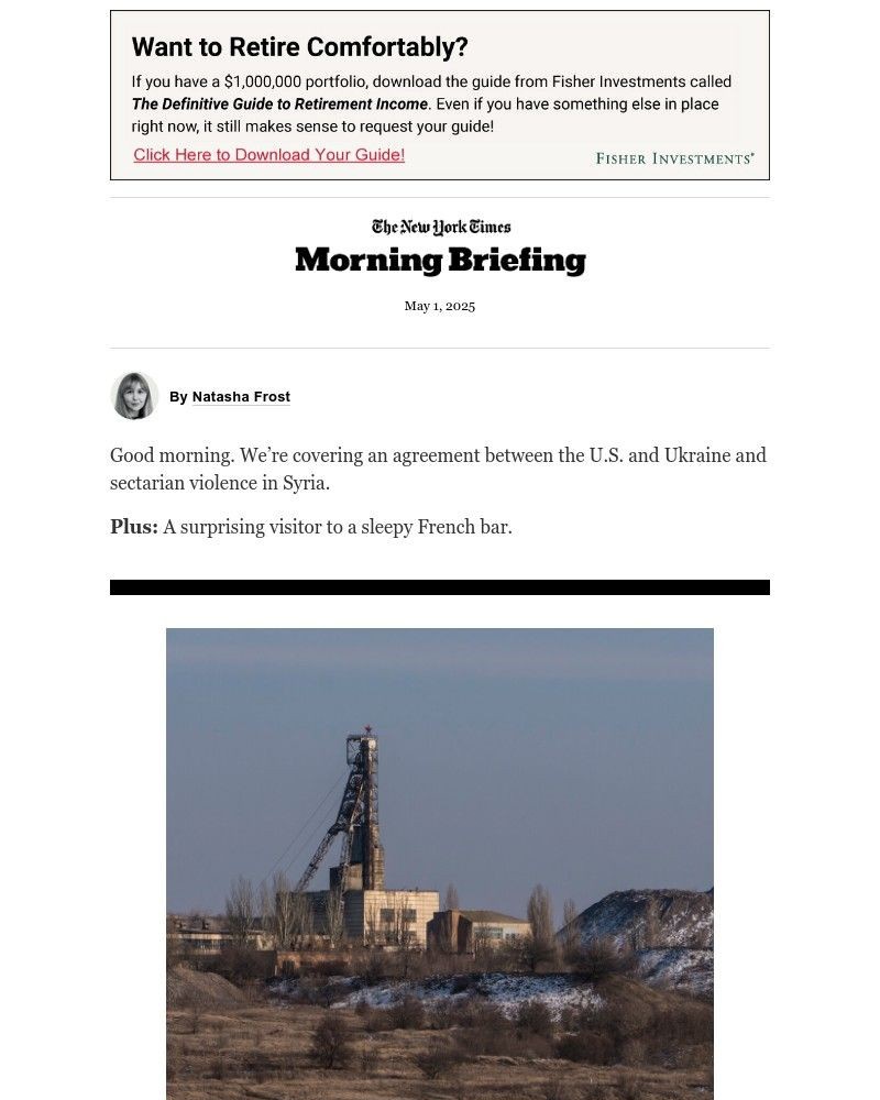 Screenshot of email with subject /media/emails/thursday-briefing-a-deal-between-ukraine-and-the-us-650ae9-cropped-59235536.jpg