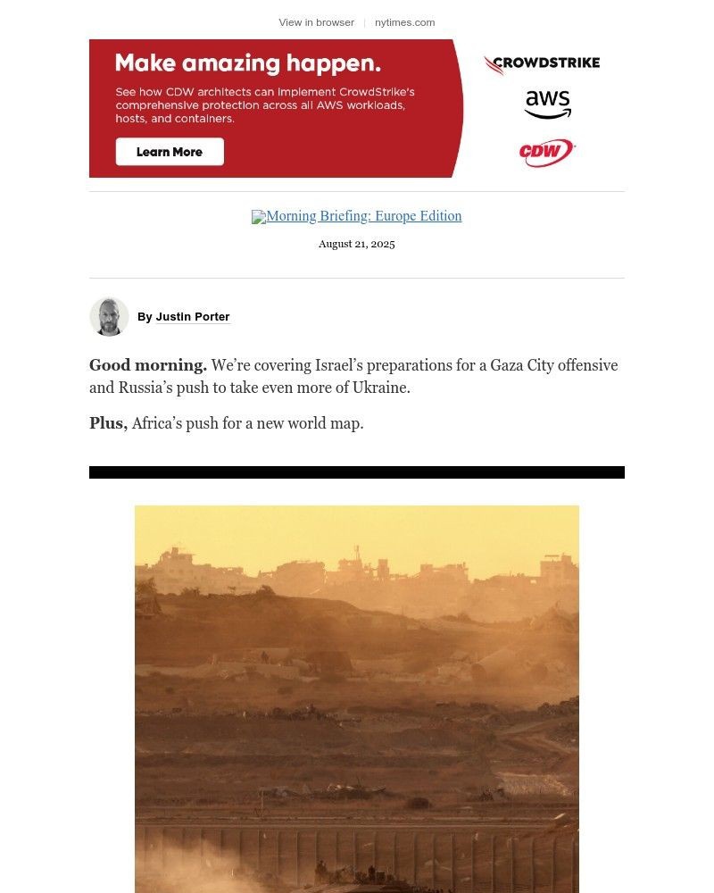 Screenshot of email with subject /media/emails/thursday-briefing-israeli-troops-near-gaza-city-152e6c-cropped-13863a19.jpg