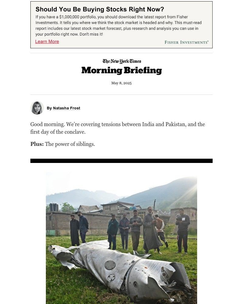 Screenshot of email with subject /media/emails/thursday-briefing-whats-next-for-india-and-pakistan-8d399c-cropped-382ab5f5.jpg