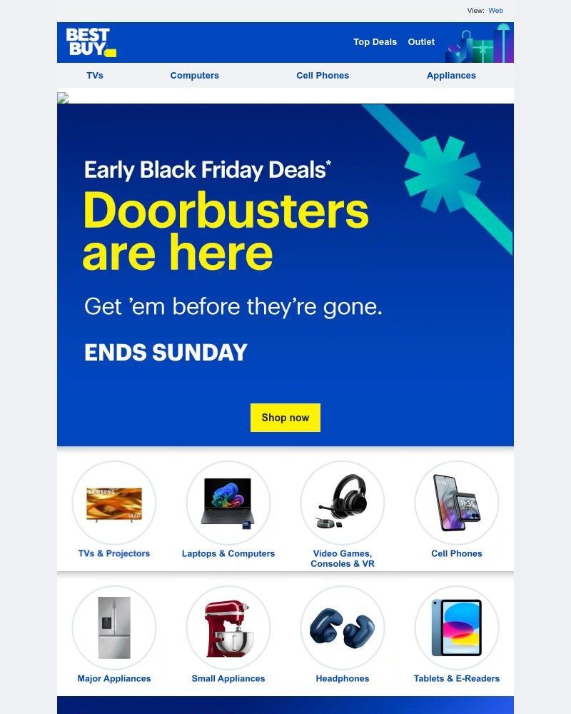 Screenshot of email sent to a Best Buy Newsletter subscriber