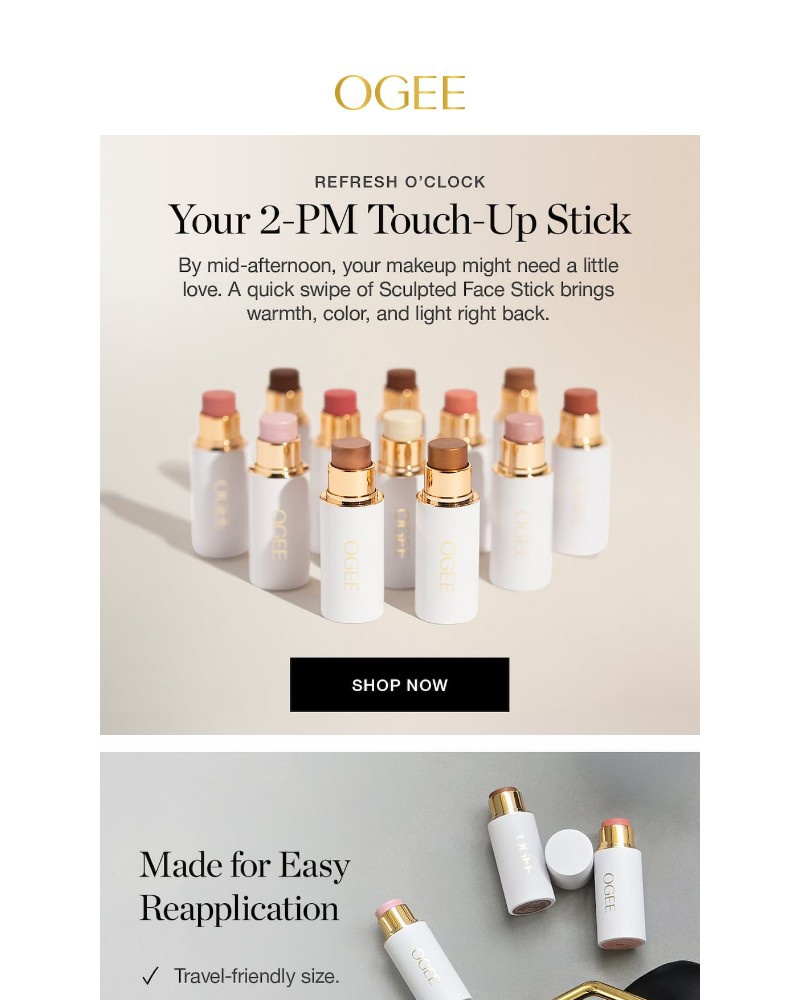 Screenshot of email sent to a Ogee Newsletter subscriber