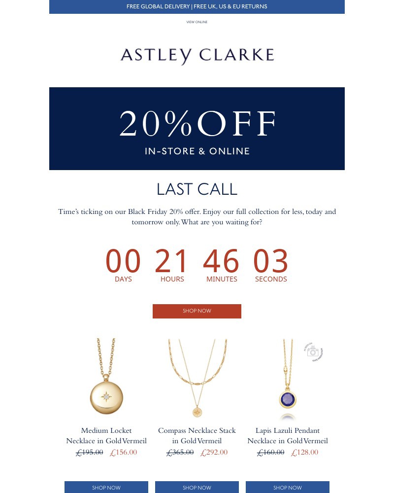 Screenshot of email with subject /media/emails/time-is-ticking-to-enjoy-20-off-1475a9-cropped-999c3639.jpg
