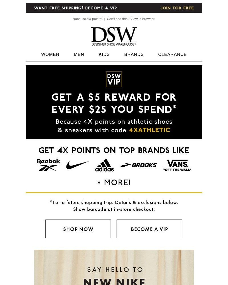 dsw rewards
