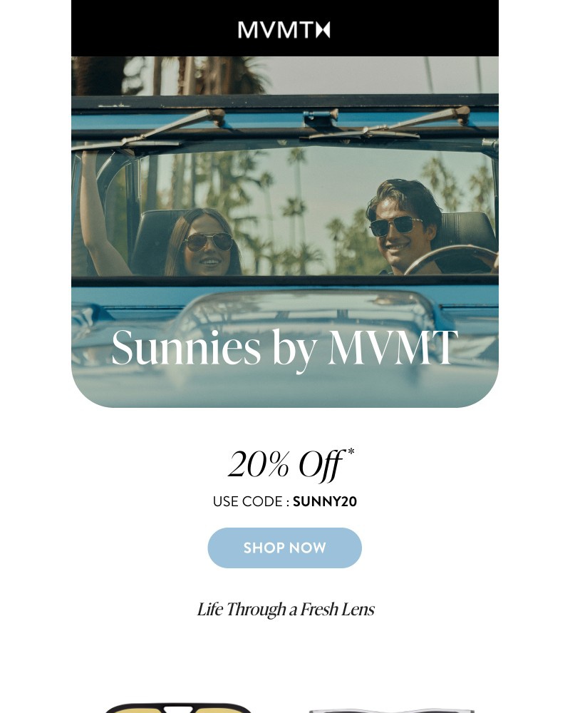 Screenshot of email sent to a MVMT Newsletter subscriber