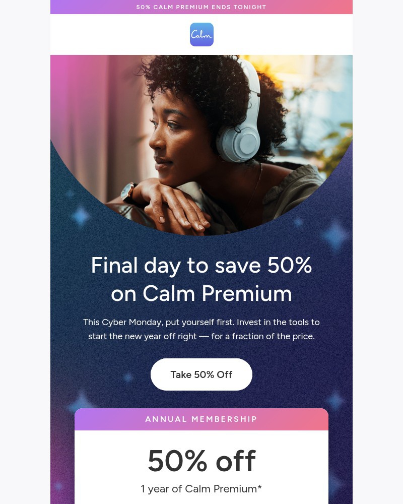 Screenshot of email with subject /media/emails/times-almost-up-50-off-calm-premium-00b43e-cropped-6e0d40c8.jpg
