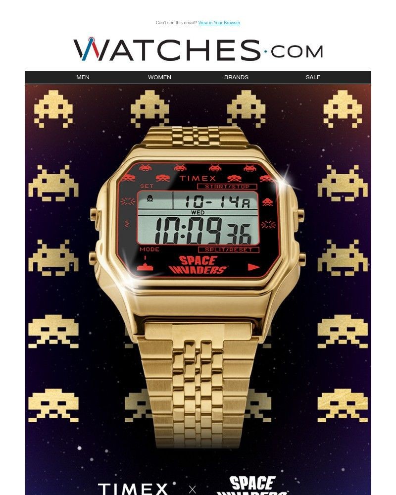 Screenshot of email with subject /media/emails/timex-space-invaders-in-new-colors-d60d60-cropped-21d660cb.jpg
