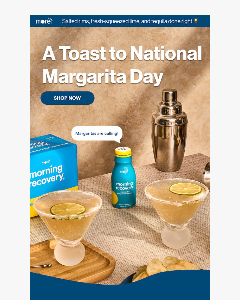 Screenshot of email sent to a Morning Recovery Newsletter subscriber