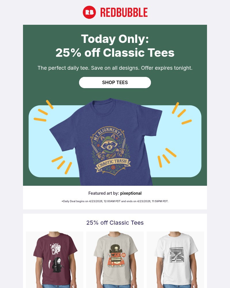 Screenshot of email with subject /media/emails/today-only-25-off-classic-tees-0a9ff5-cropped-b71ad38d.jpg
