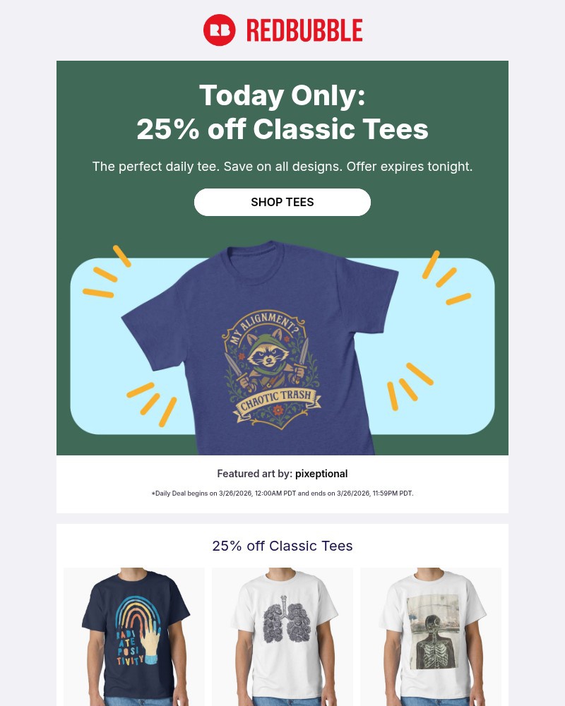 Screenshot of email with subject /media/emails/today-only-25-off-classic-tees-e0ab3c-cropped-7a1d4046.jpg