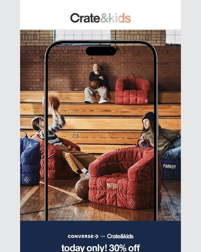 Screenshot of email sent to a Crate & Barrel Newsletter subscriber