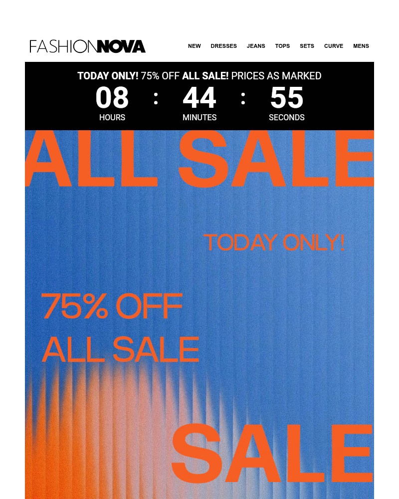 Screenshot of email sent to a Fashion Nova Registered user