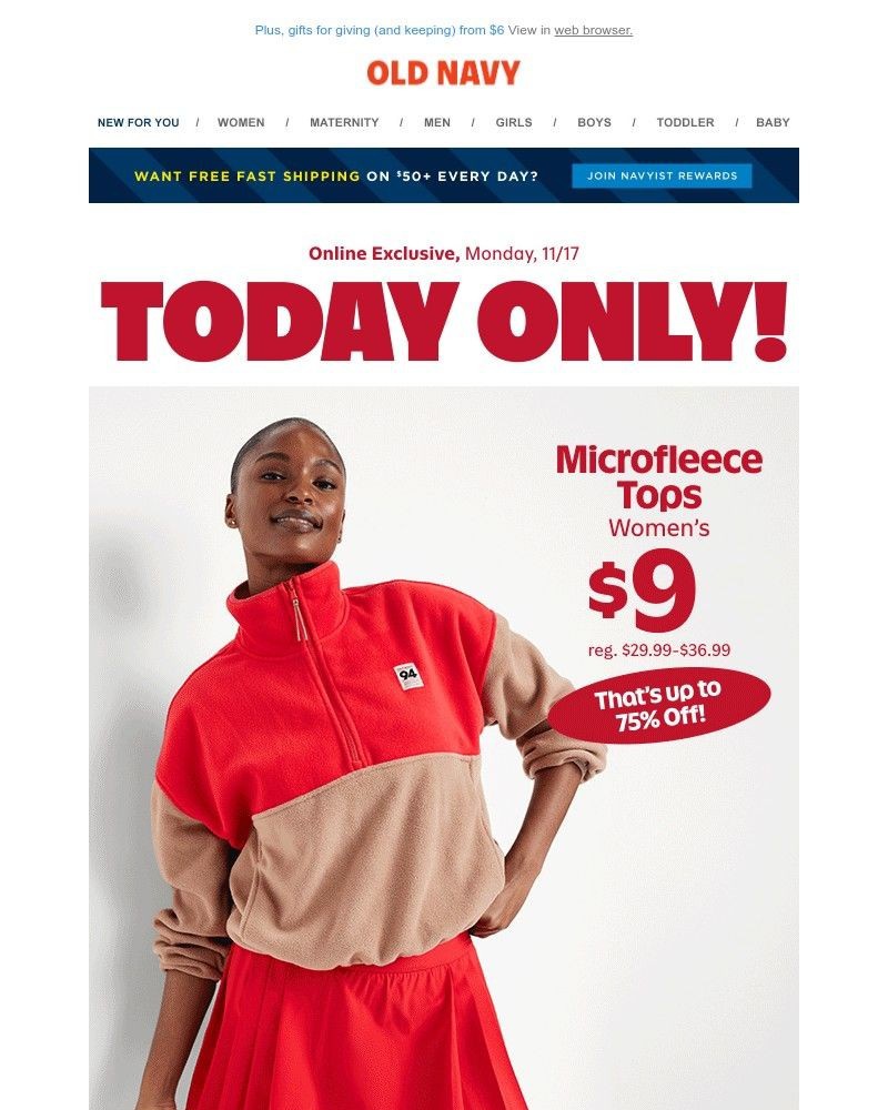 Screenshot of email with subject /media/emails/today-only-9-womens-microfleece-tops-6ea230-cropped-39a1e652.jpg