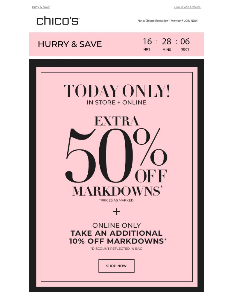Screenshot of email with subject /media/emails/today-only-extra-50-off-markdowns-additional-10-off-9b984c-cropped-cfad89a1.jpg