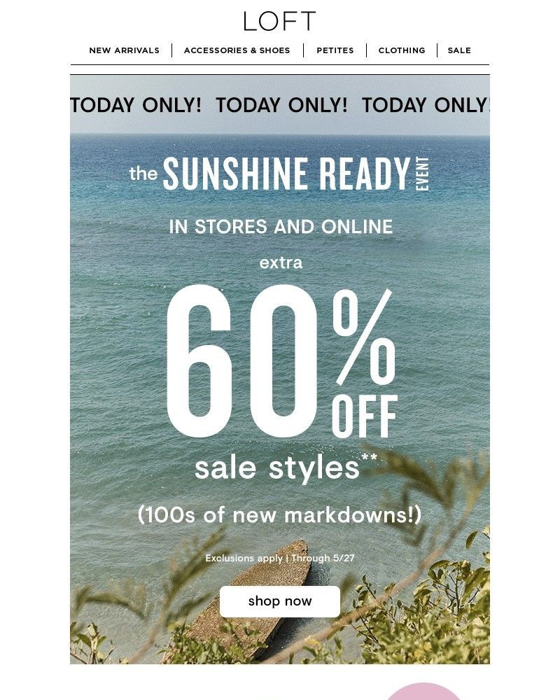 Screenshot of email with subject /media/emails/today-only-extra-60-off-100s-of-new-markdowns-52c61d-cropped-3134a796.jpg