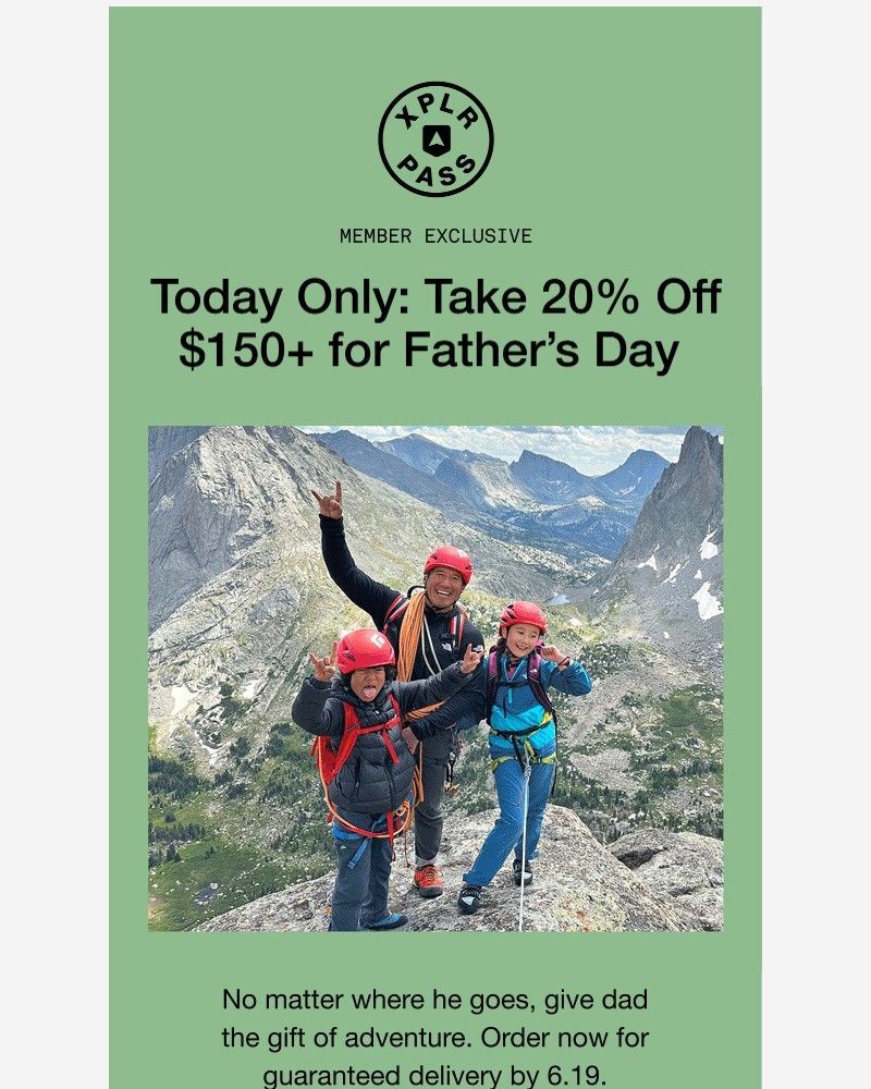 Screenshot of email with subject /media/emails/today-only-members-get-20-off-150-essentials-for-dad-d7bca6-cropped-f20e5e47.jpg
