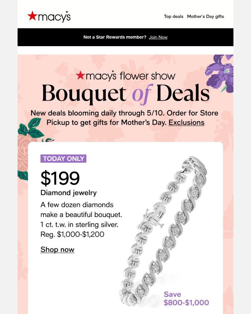 Screenshot of email sent to a Macy's Cart abandoner