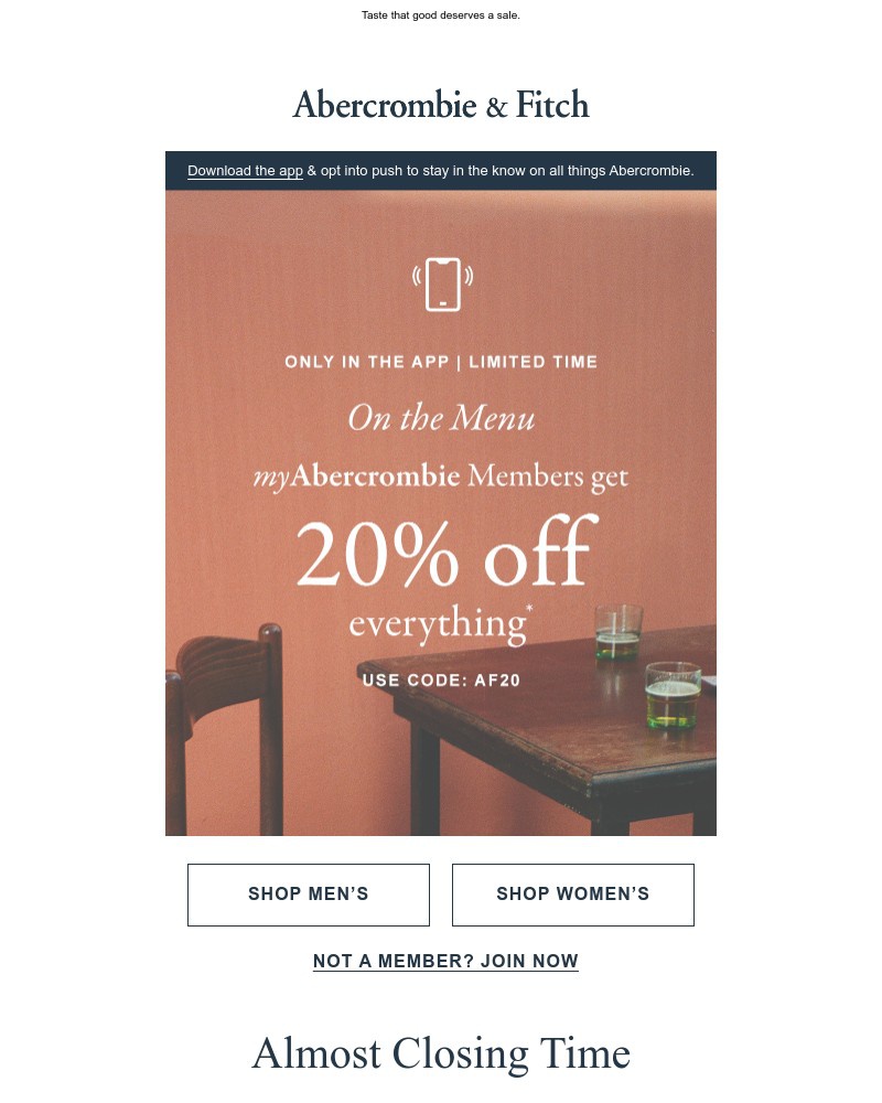 Screenshot of email with subject /media/emails/todays-special-20-off-everything-eafc35-cropped-df7cd889.jpg