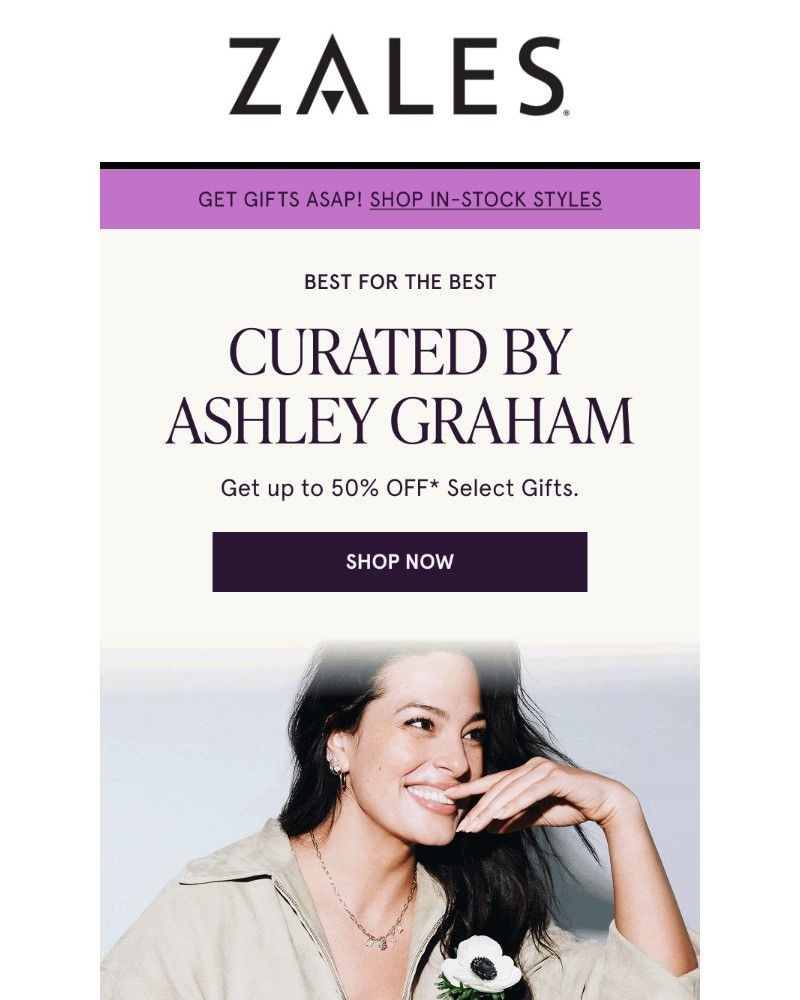 Screenshot of email sent to a Zales Newsletter subscriber
