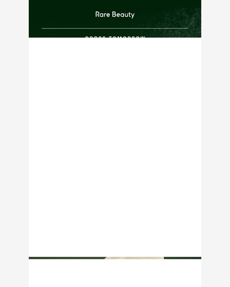 Screenshot of email sent to a Rare Beauty Newsletter subscriber