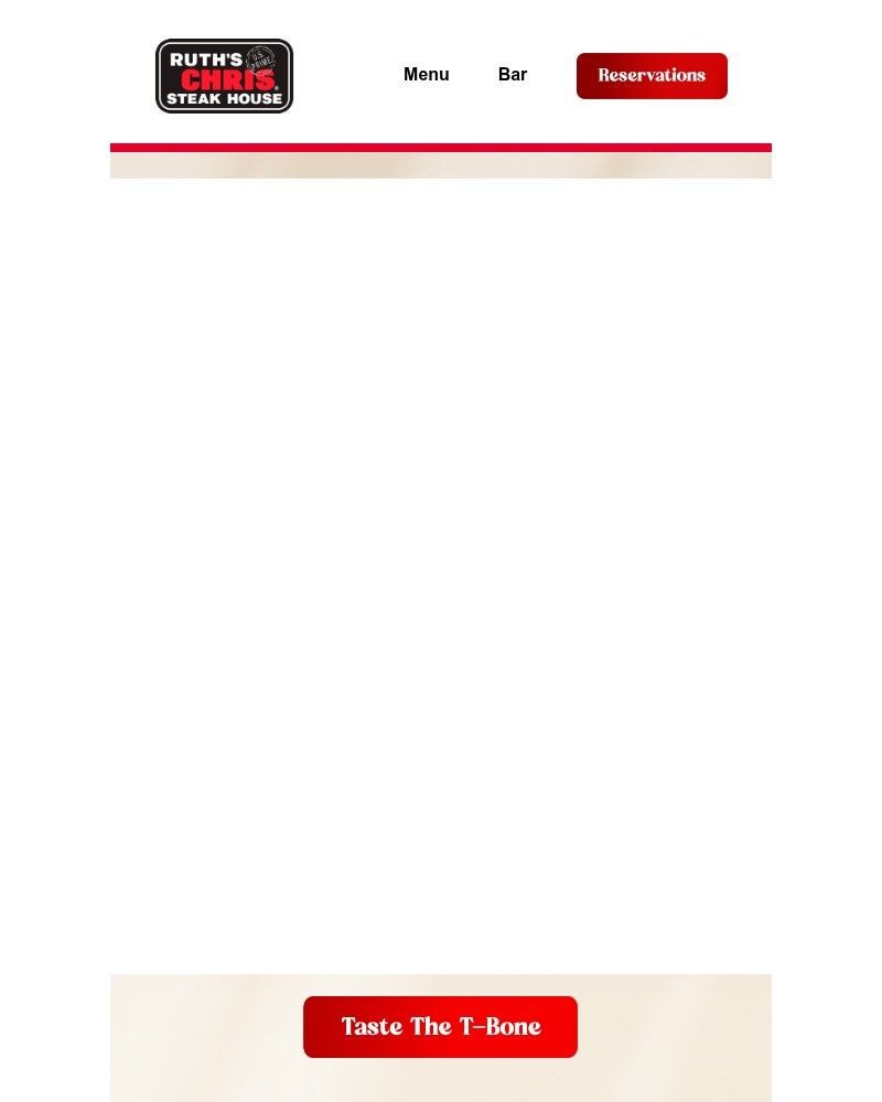 Screenshot of email sent to a Ruth’s Chris Newsletter subscriber