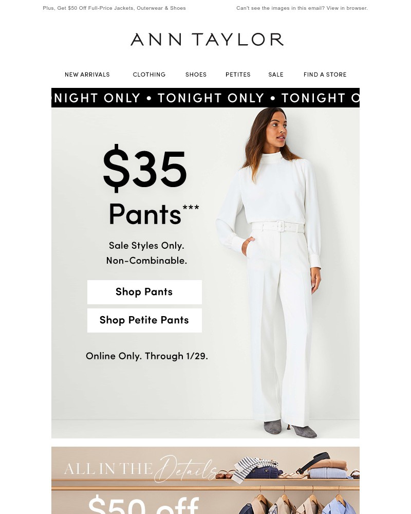 Screenshot of email with subject /media/emails/tonight-only-35-sale-pants-63dd07-cropped-2a467ece.jpg