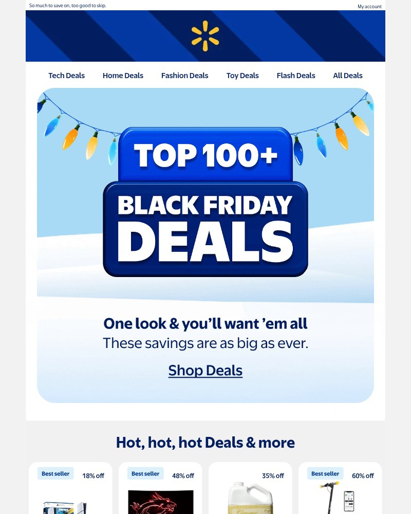 Screenshot of email sent to a WalMart Registered user