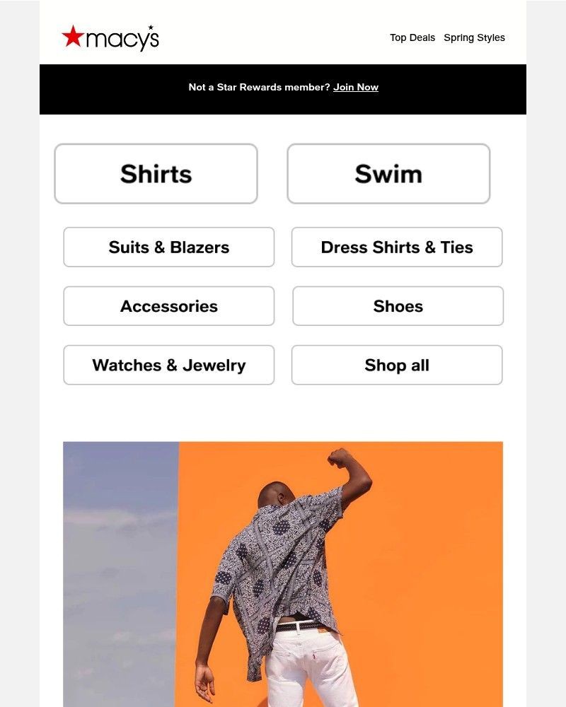 Screenshot of email sent to a Macy's Cart abandoner