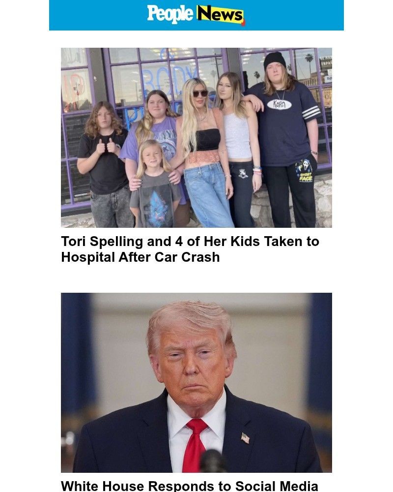 Screenshot of email sent to a People Newsletter subscriber