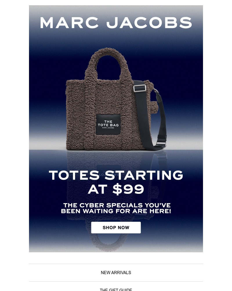 Screenshot of email sent to a Marc Jacobs Newsletter subscriber