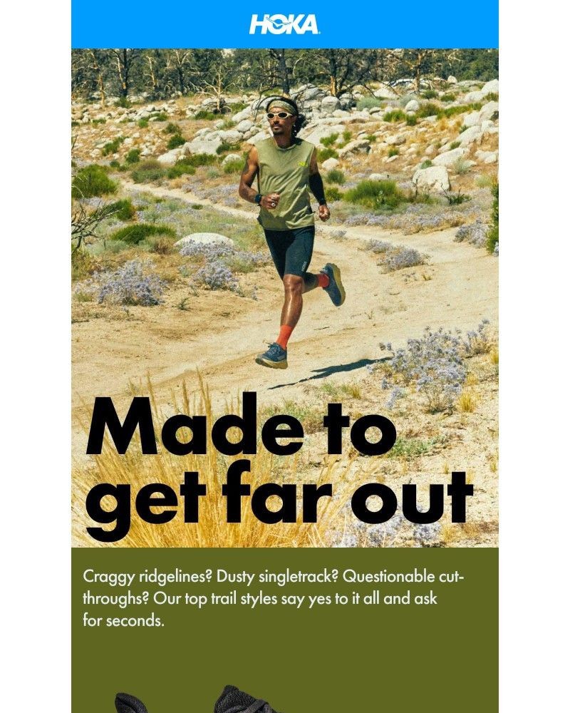 Screenshot of email sent to a Hoka Newsletter subscriber