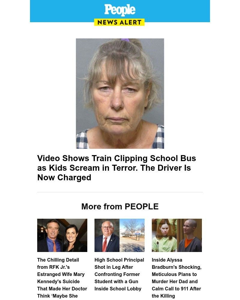 Screenshot of email sent to a People Newsletter subscriber