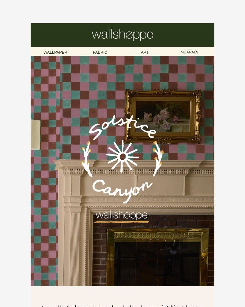 Screenshot of email sent to a Wallshoppe Newsletter subscriber