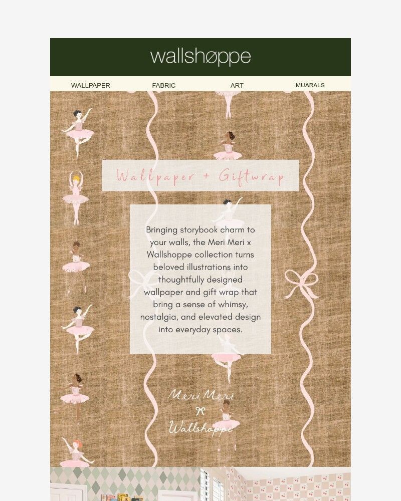 Screenshot of email sent to a Wallshoppe Newsletter subscriber