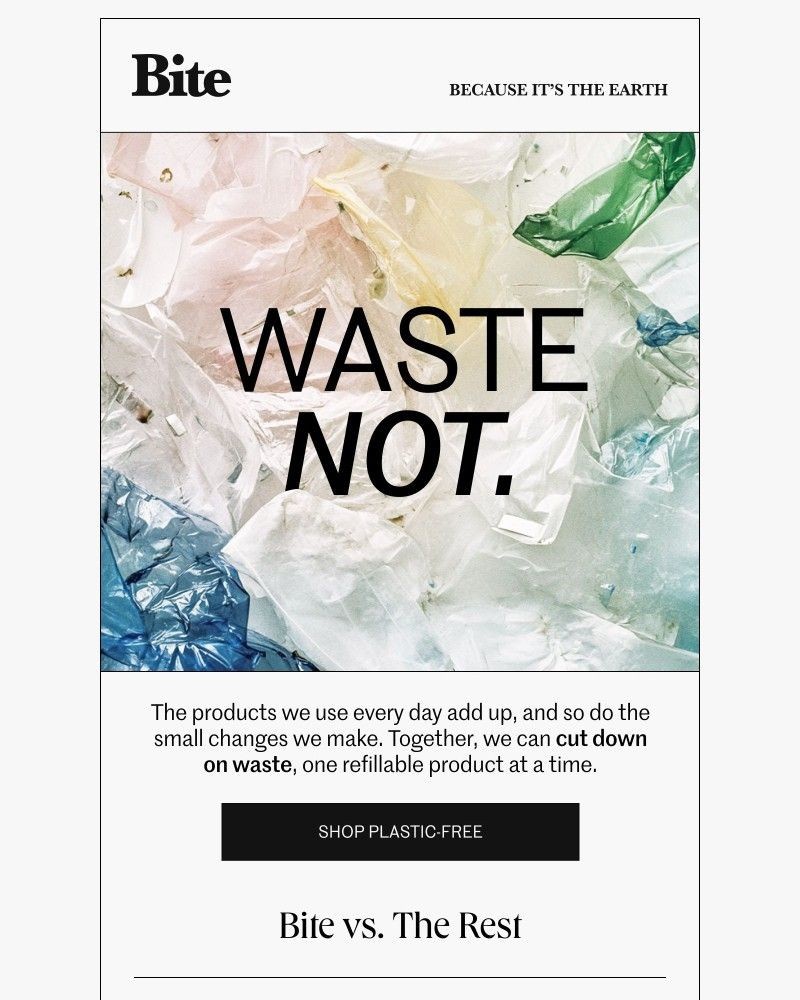 Screenshot of email sent to a Bite Course customer