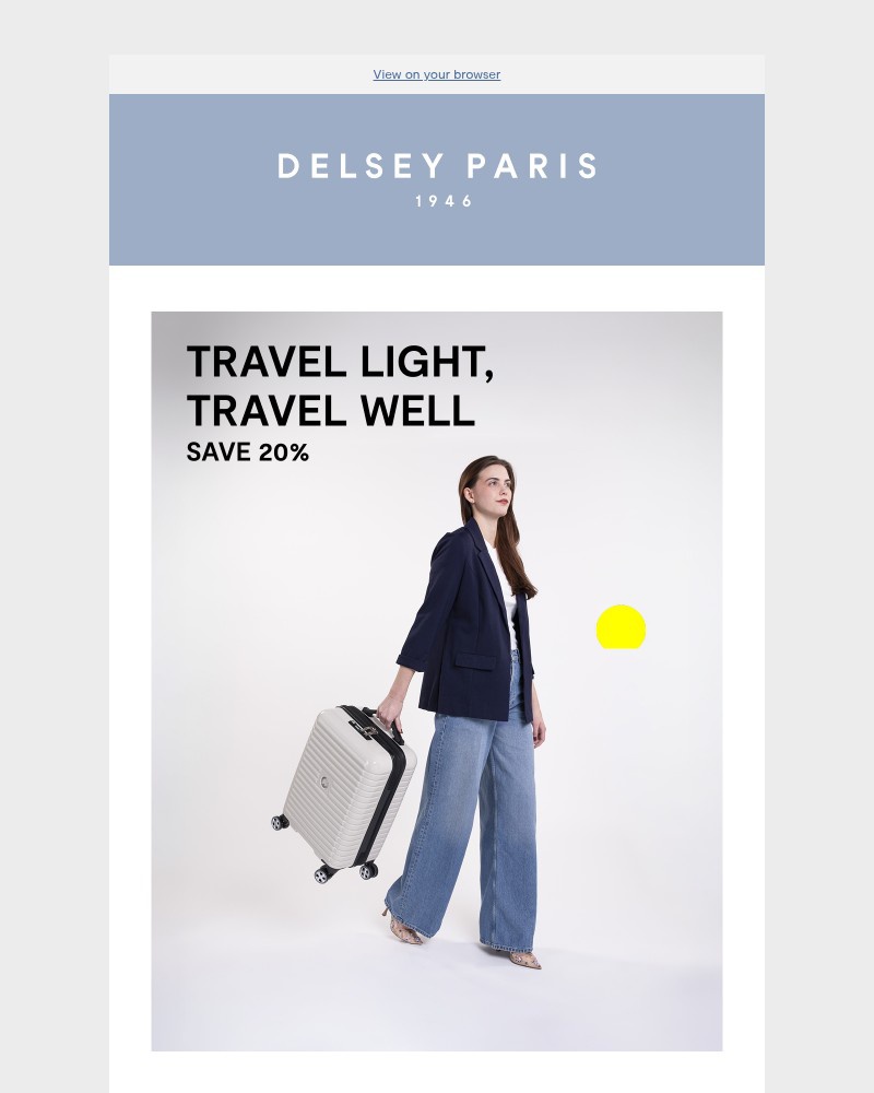 Screenshot of email sent to a Delsey Paris Newsletter subscriber