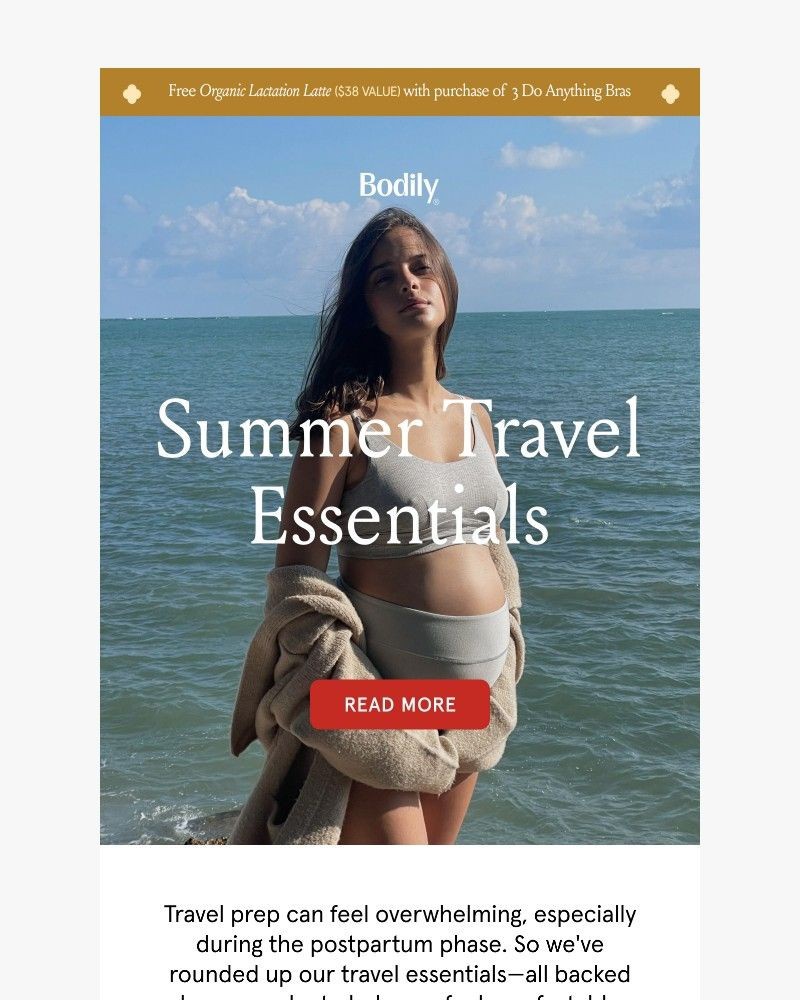 Screenshot of email sent to a Bodily Newsletter subscriber