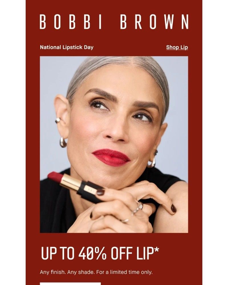 Screenshot of email sent to a Bobbi Brown Newsletter subscriber