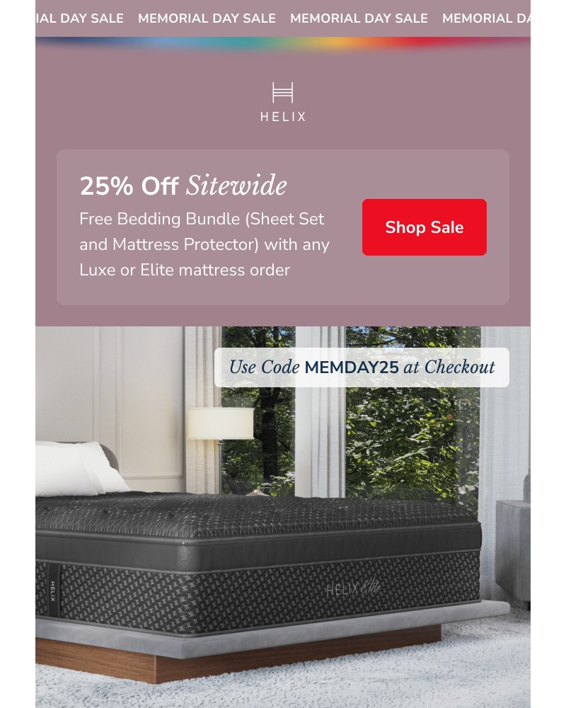 Screenshot of email with subject /media/emails/treat-yourself-25-off-free-bedding-for-luxeelite-orders-e6f497-cropped-3b9147bb.jpg