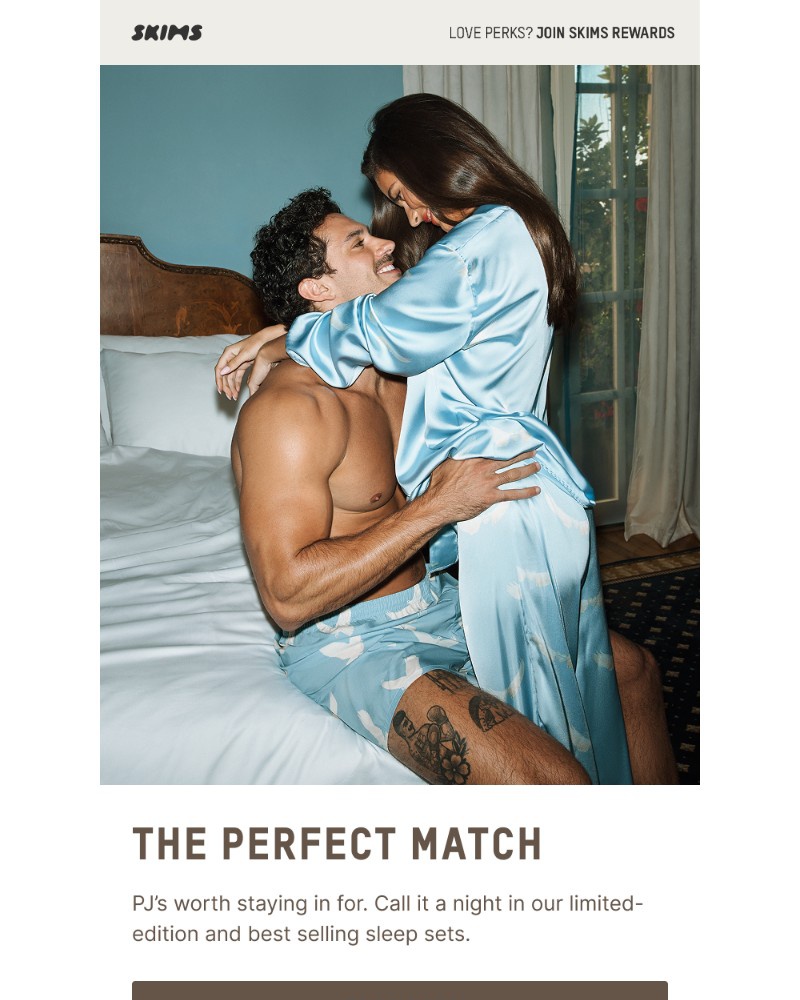 Screenshot of email sent to a Skims Newsletter subscriber