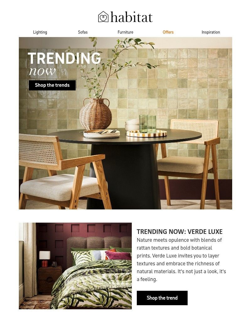 Screenshot of email sent to a Habitat Cart abandoner