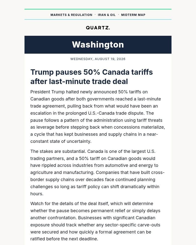 Screenshot of email with subject /media/emails/trump-pauses-50-canada-tariffs-after-trade-deal-a7fe7e-cropped-6cb15d32.jpg