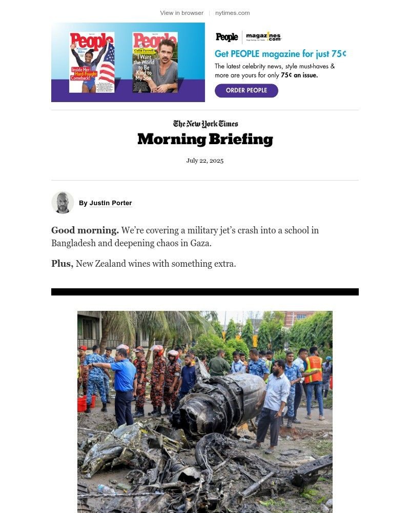 Screenshot of email with subject /media/emails/tuesday-briefing-a-deadly-jet-crash-in-bangladesh-c3583d-cropped-7305ad2a.jpg